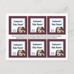 Postal De Invitación 6 Marcas Favoritas Lil League Puppy Dog Sports