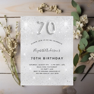 Postal De Invitación 70.º gorjeo de plata
