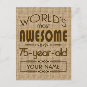 Postal De Invitación 75.ª Celebración del Cumpleaños Mundo Mejor Fabulo