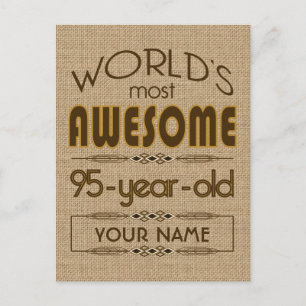 Postal De Invitación 95.ª Celebración del Cumpleaños Mundo Mejor Fabulo