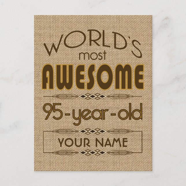 Postal De Invitación 95.ª Celebración del Cumpleaños Mundo Mejor Fabulo (Anverso)