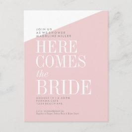 Postal de invitación a ducha nupcial
