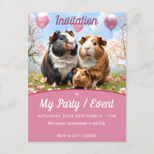 Postal de invitación a evento/Fiesta de la familia