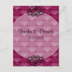 Postal de invitación a la boda china de estilo ori