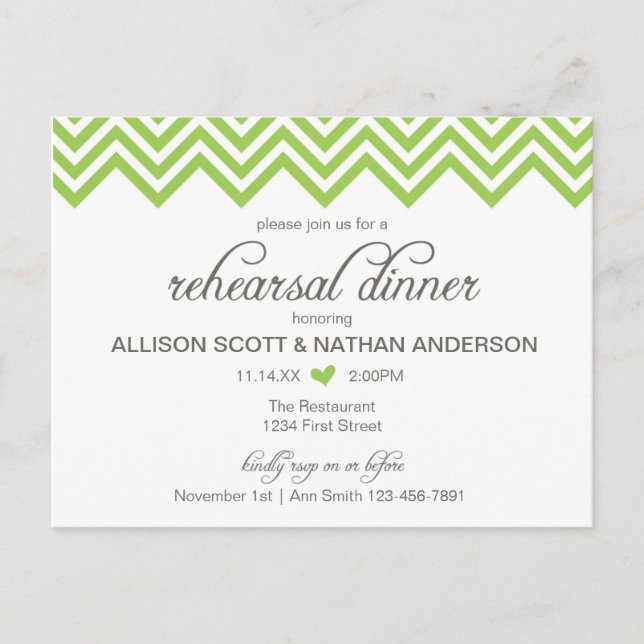 Postal de invitación a la cena de ensayo de Chevro (Anverso)