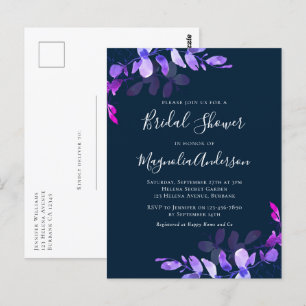 Postal de invitación a la ducha de novia Eucalyptu