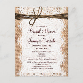 Postal de invitación a la ducha de novias en Burla