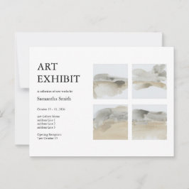 Postal de invitación a la exposición de arte de gr