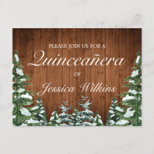 Postal de invitación a Quinceañera