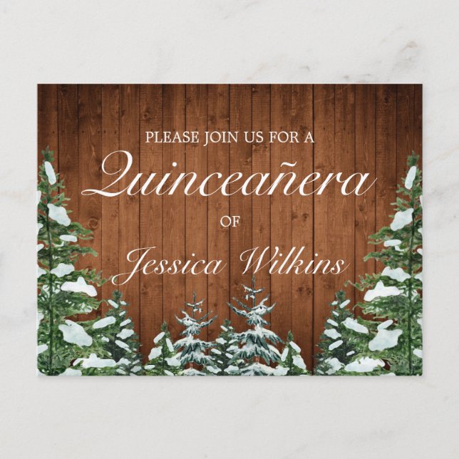 Postal de invitación a Quinceañera (Anverso)