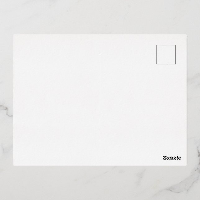 Postal de invitación a Relieve metalizado (Reverso)