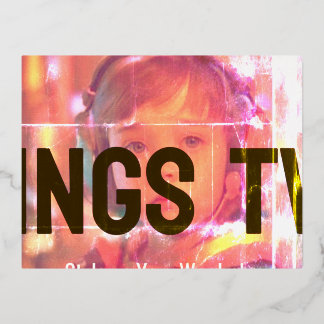 Postal de invitación a Relieve metalizado