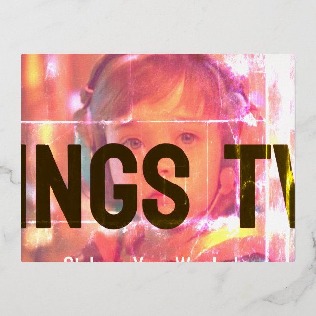 Postal de invitación a Relieve metalizado (Anverso)