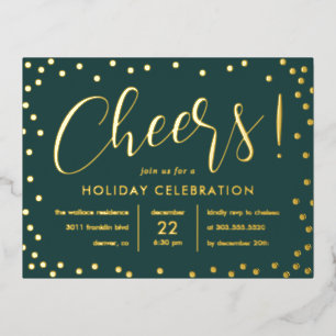 Postal de invitación a Relieve metalizado animado