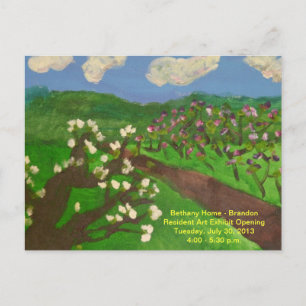 Postal de invitación abierta de exposición en Gale