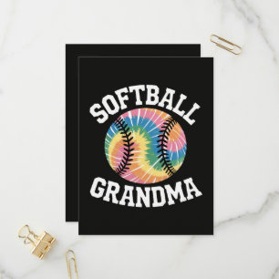 Postal De Invitación Abuela de sóftbol