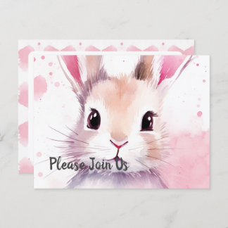 Postal De Invitación Abundancia rosa fluffy Día especial