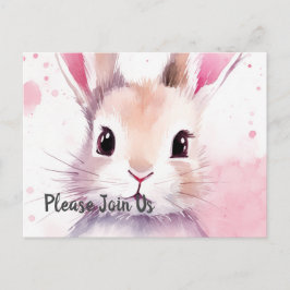 Postal De Invitación Abundancia rosa fluffy Día especial