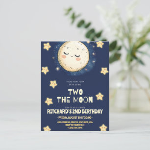 Postal De Invitación Acercándose a la Luna