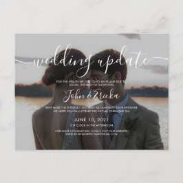 Postal De Invitación Actualización de Boda con Fotografía de Caligrafía