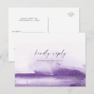 Postal De Invitación Acuarela moderna   RSVP de solicitud de canción pú