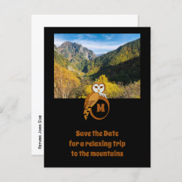 Postal De Invitación Adorable nidificación de lechuza británica en foto