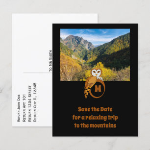 Postal De Invitación Adorable nidificación de lechuza británica en foto