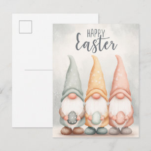 Postal De Invitación Adorables gnomos de dibujos animados pintados cele