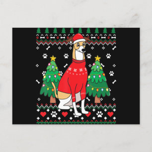 Postal De Invitación adorno de navidad de galgo italiano para árbol per