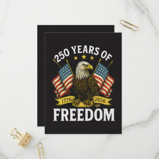 Postal De Invitación Águila Calva 250 Años de Libertad 1776 2026