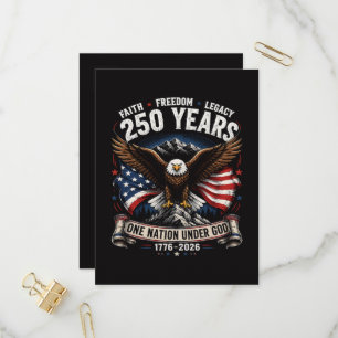 Postal De Invitación Águila de 250 años una nación bajo Dios
