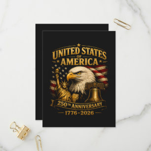 Postal De Invitación Águila del 250 aniversario de los Estados Unidos d