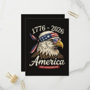Postal De Invitación Águila Vintage 250 Año América 1776 2026