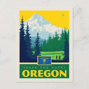Postal De Invitación Ahorre la fecha el   Oregon