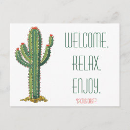 Postal De Invitación Airbnb Welcome Basket Card Personalized Cactus