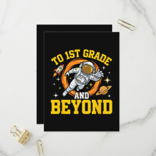 Postal De Invitación al estudiante de astronauta de 1er grado y más all