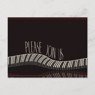 Postal de invitación al piano