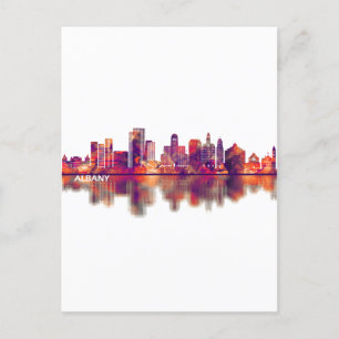 Postal De Invitación Albany New York Skyline