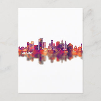 Postal De Invitación Albany New York Skyline