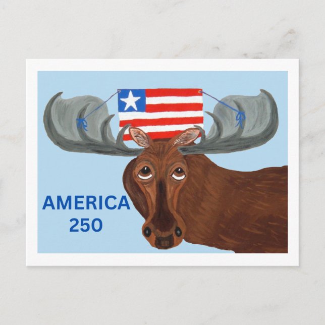Postal De Invitación Alce de América 250 (Anverso)