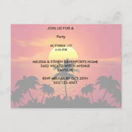 Postal De Invitación Amanecer tropical