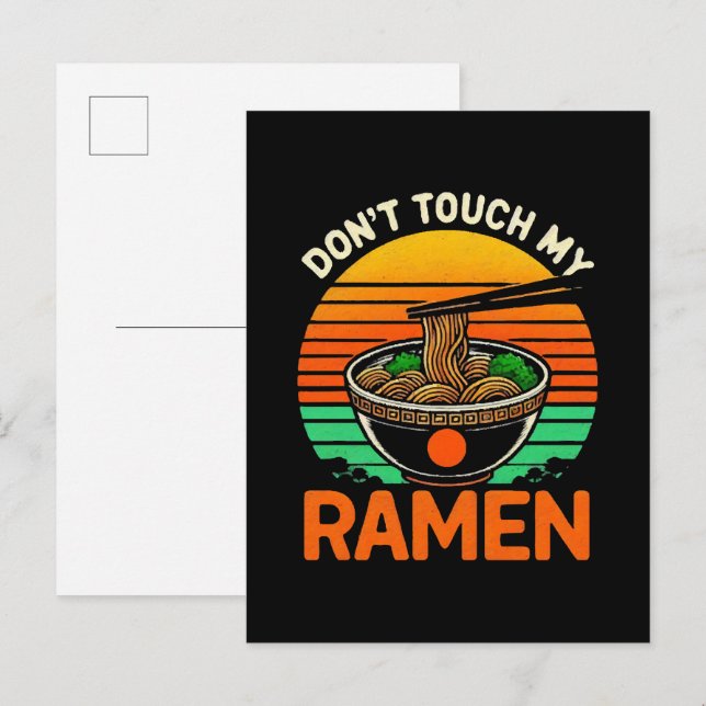 Postal De Invitación Amante de Ramen No Tocar (Anverso / Reverso)