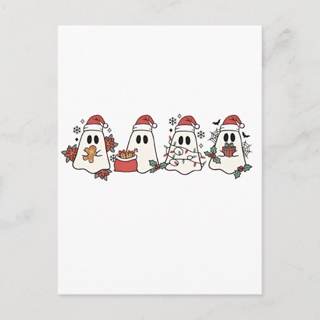 Postal De Invitación Amantes de los fantasmas de Halloween (Anverso)