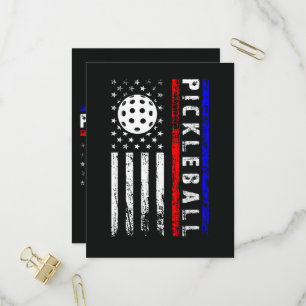 Postal De Invitación Amantes del Pickleball Bandera Americana 4 de Juli