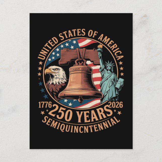 Postal De Invitación América 250 Años (Anverso)