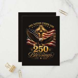 Postal De Invitación Americano 250 Aniversario Patriótico USA 4 de Juli