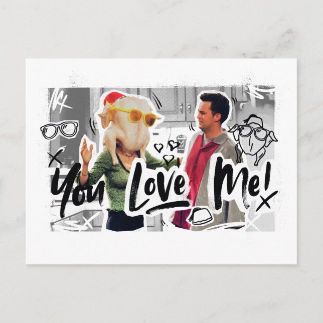 Postal De Invitación AMIGOS™ | Acción de Gracias Turquía Jefe Mónica (Anverso)