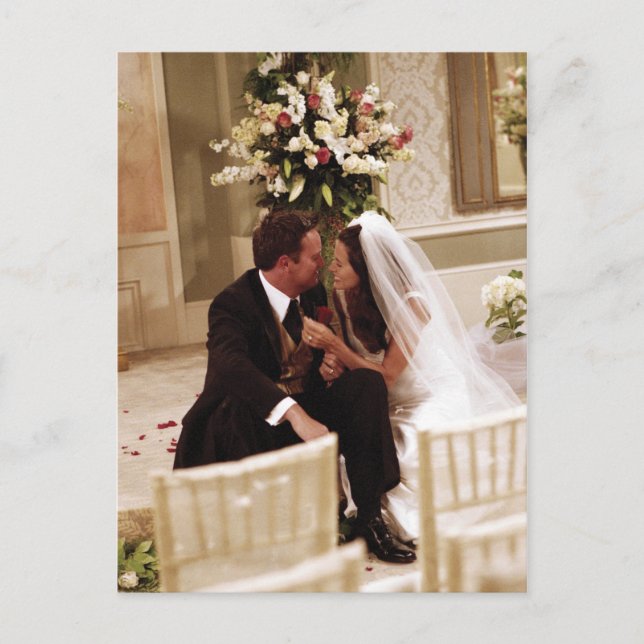 Postal De Invitación AMIGOS™ | Chandler & Monica Casado (Anverso)