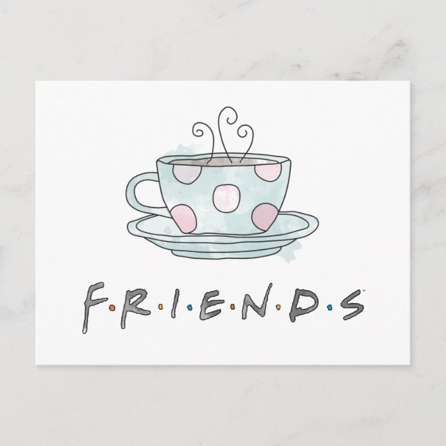 Postal De Invitación AMIGOS™ | Coffee Mug Watercolor (Anverso)