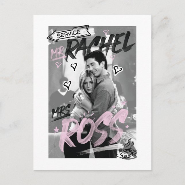 Postal De Invitación AMIGOS™ | Sr. Rachel y Sra. Ross (Anverso)